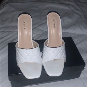 Quilted Detail stiletto Heeled Mules